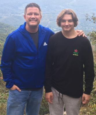 Mike Trim with his son, Logan Trim. 